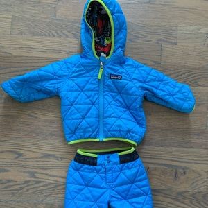 Patagonia reversible puff ball jacket pants 6-12